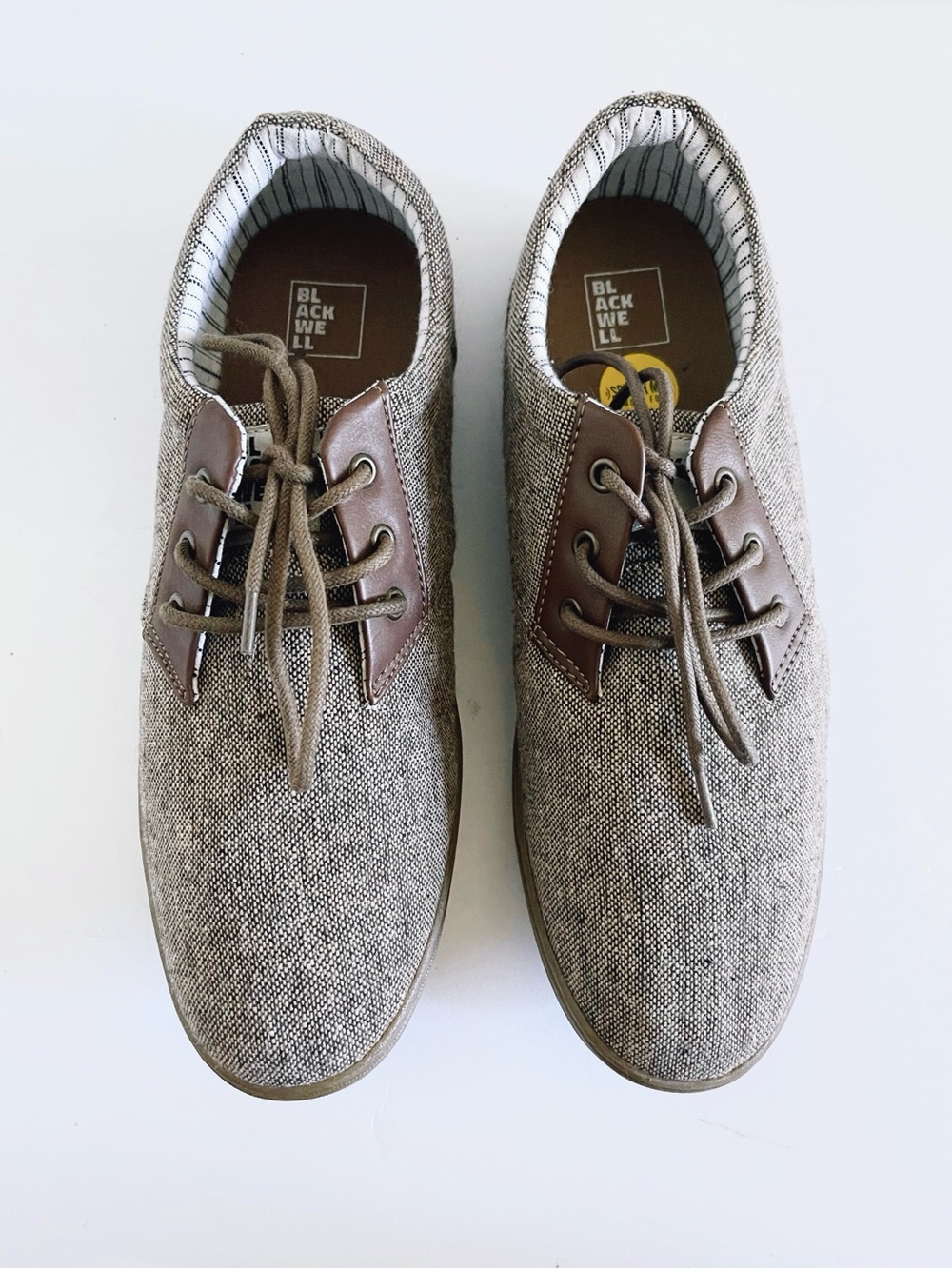 NWT BLACKWELL Riley Men's Casual Gray Canvas Lace-Up Shoes